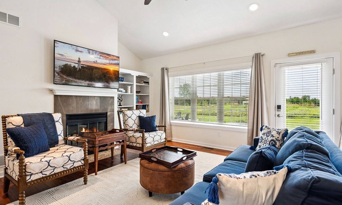 Baileys Harbor House | Baileys Harbor Haven | Fire Pit Dogs OK 5Acres