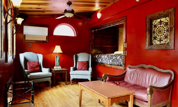 Stanardsville Apartment | Balcony · Balcony Suite at White Lotus Eco Spa Retreat