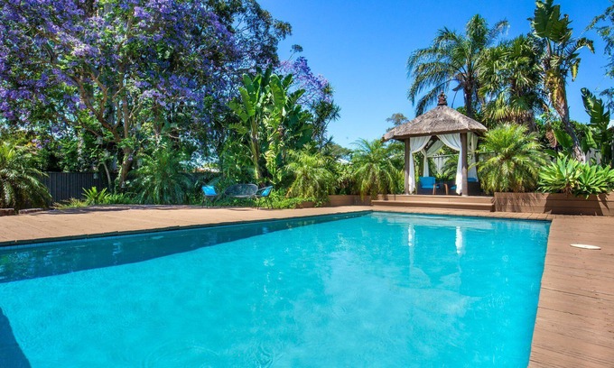Nowra House | Bali Huts at Nowra - Private Resort Style Pool