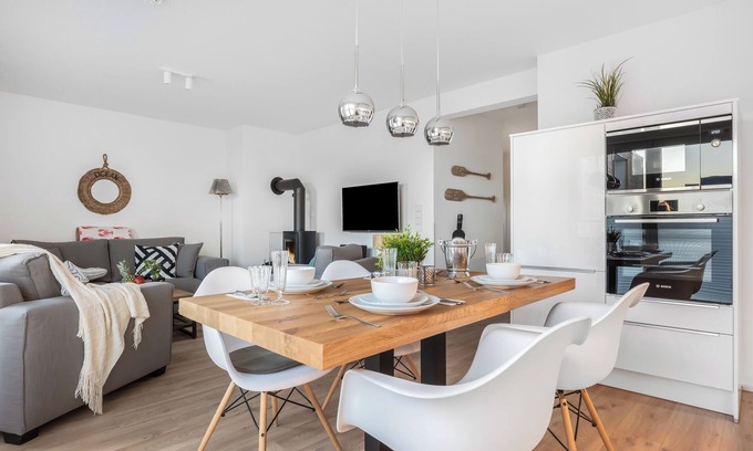 Olpenitz Apartment | Baltic Sea vacation apartment "New Port Lounge" with beach house feeling - dogs welcome