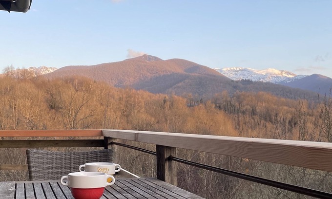 Massat House | Barn in the middle of our farm with cows and chickens at 750m altitude