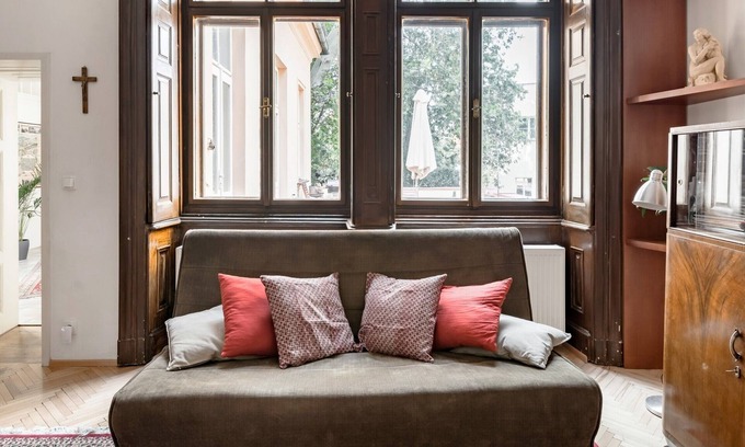 Nove Mesto Apartment | Baroque Gem at Heart of Prague 2BDR Terrace