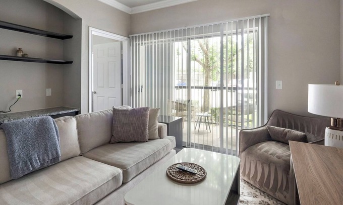 Richmond Apartment | Barsala l Stylish 1BD Apt: Pool, Fitness, & Private Balcony