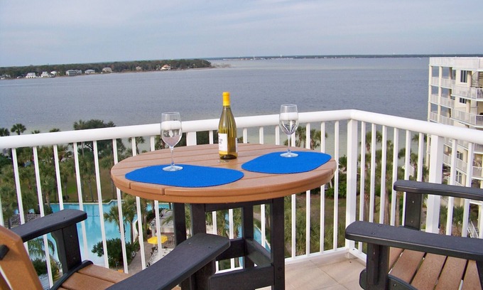 Fort Walton Beach Condo | Bay side Penthouse- Breath taking/BEST VIEWS-2 balconies