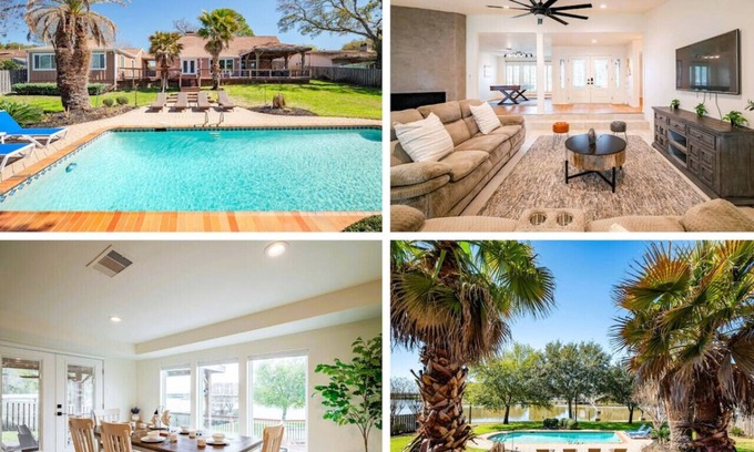 Nassau Bay House | Bayfront Luxury Oasis w Pool close to NASA Kemah