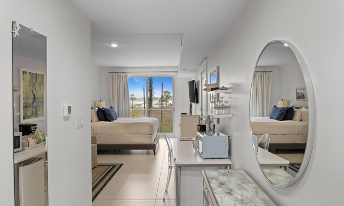 Baytowne Wharf Condo | Bayfront Studio with balcony and access to the Village of Baytowne Wharf at Sandestin!