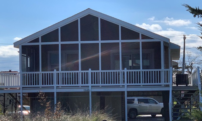 Broadkill Beach House | Beach access at the end of the yard. Delaware Bay view. Renovated/Very Clean