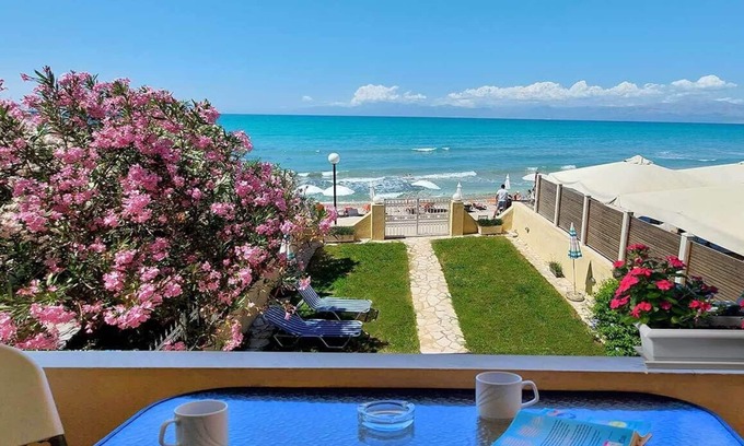 Acharavi Apartment | Beach Front, Directly On The Beach, Upper Floor Apartment - "SUN"