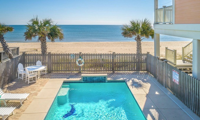 St. George Island House | Beach Front, Heated Pool, Gorgeous Gulf Views Sleeps 10