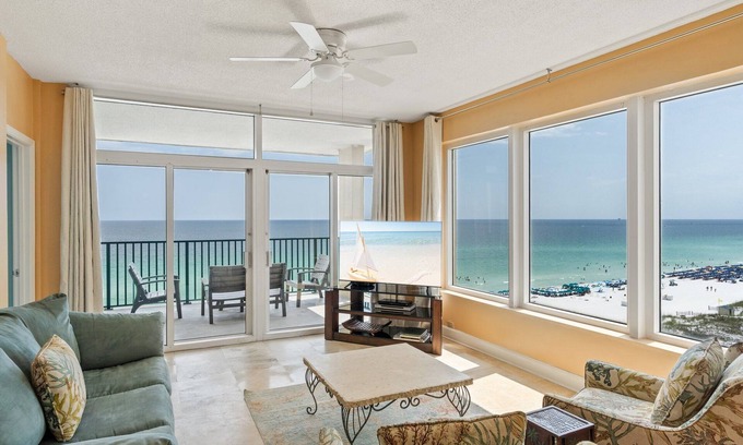 Destin Condo | Beach Front, Private Balcony with Sunset Views