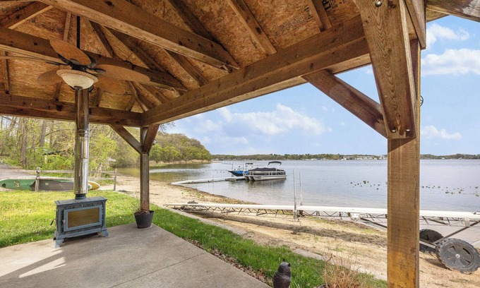 La Porte House | Beach Front with Dock, Sauna, Hot Tub - MTM Premier