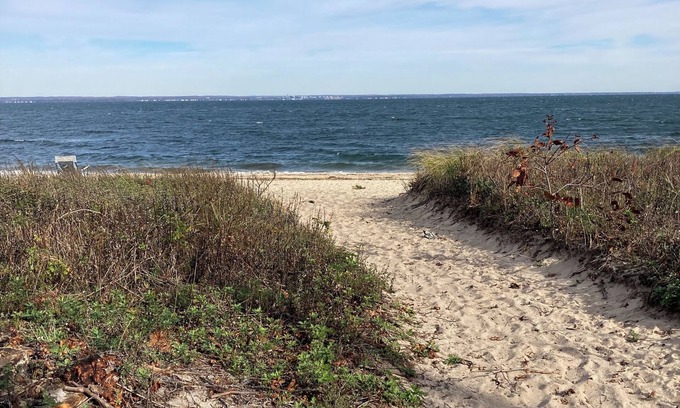 Bayville Cottage | Beach house cottage steps to private beach in the heart of Bayville
