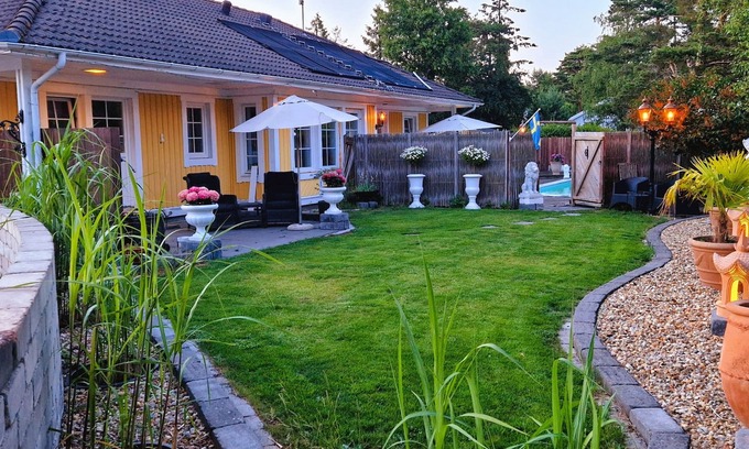 Hollviken House | Beach near villa with pool