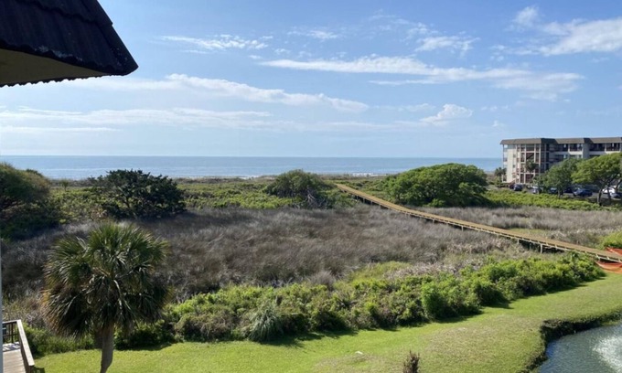 Folly Field Apartment | Beachfront 1BR Condo w/King Bed, Balcony & Stunning Ocean Views – Steps to Sand