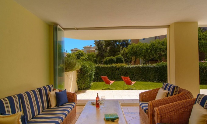 Nikki Beach Apartment | Beachfront 2-room apartment w/large terrace, WiFi, BBQ