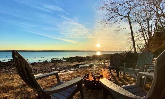 Corea House | Beachfront Breezes 20 Steps To Water w/Beach Firepit & Grill Near Acadia