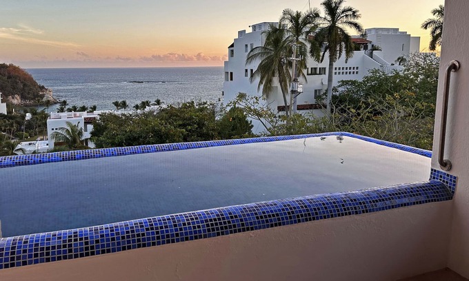 Santa Maria Huatulco Condo | Beachfront condo with ocean view, private pool & resort amenities
