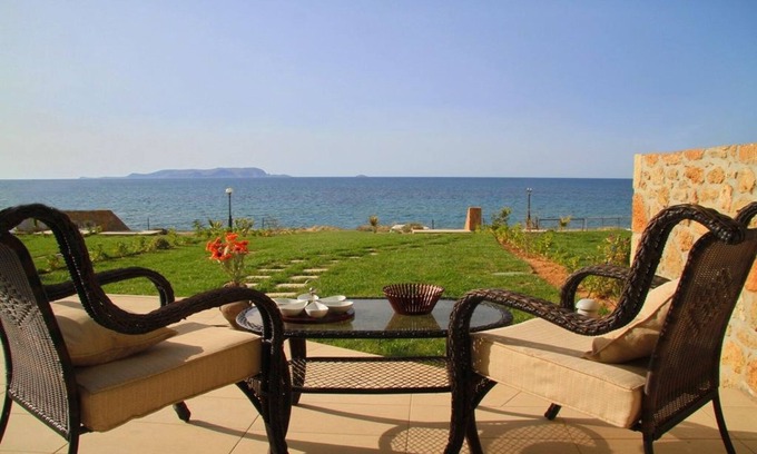 Kato Gouves Villa | Beachfront Crete Villa | Villa Mary | 3 Bedroom | 30 Metres To The Beach |.