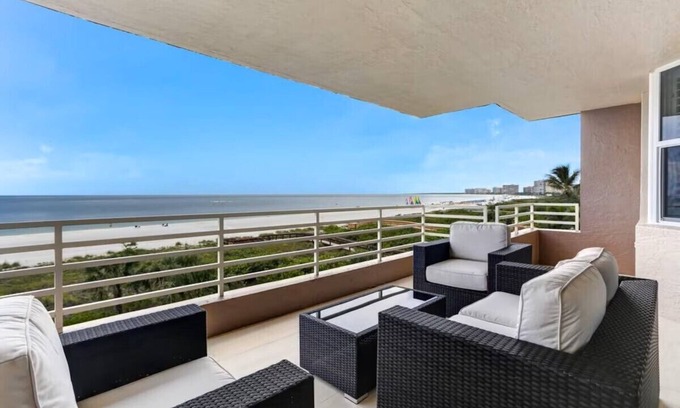 Collier County Condo | Beachfront direct walkout 2-bedroom condo in amazing Marco Island