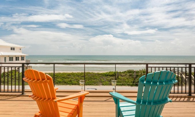 New Smyrna Beach House | Beachfront Dream Home 4 bedroom 3 bath. 6060S