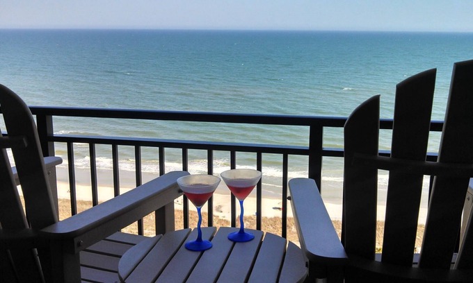 Myrtle Beach Condo | Beachfront fun for 2! Updated, 1 BR, King bed, amazing view, spa shower, CLEAN!