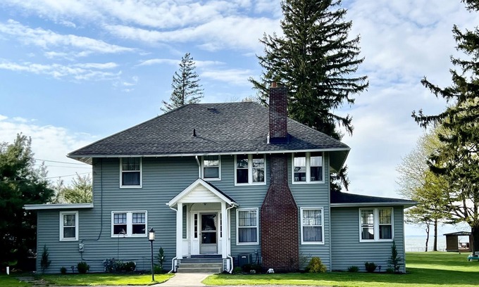 Athol Springs House | Beachfront, historic home on Lake Erie! Quiet and Private beach for your stay!