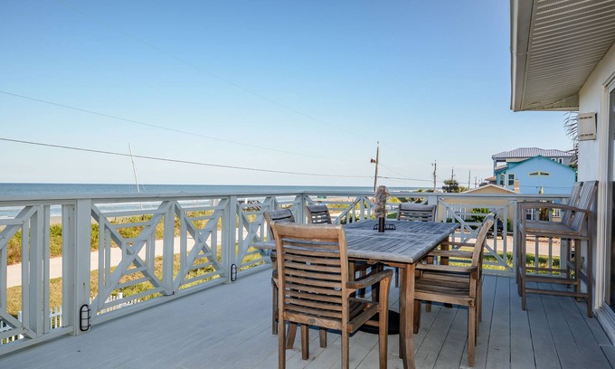 New Smyrna Beach House | Beachfront home with large deck, perfect for families! - 6492 S. Atlantic