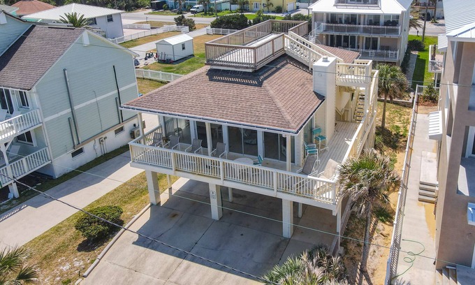 New Smyrna Beach House | Beachfront home with wrap around deck and rooftop deck! - 6320 S. Atlantic