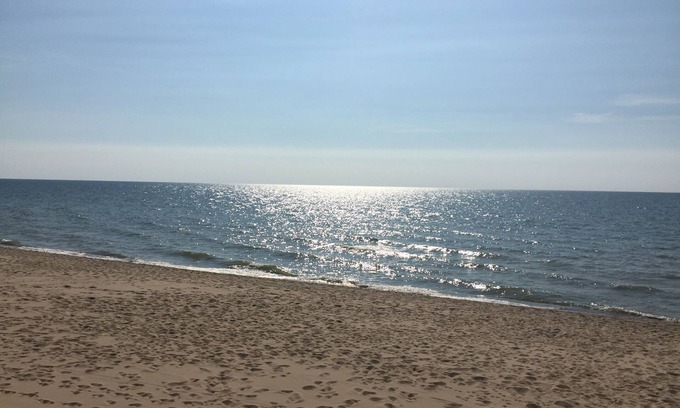 South Haven Condo | BEACHFRONT LAKE FACING Lake Michigan 1BR - private beach/heated pool/sundeck!