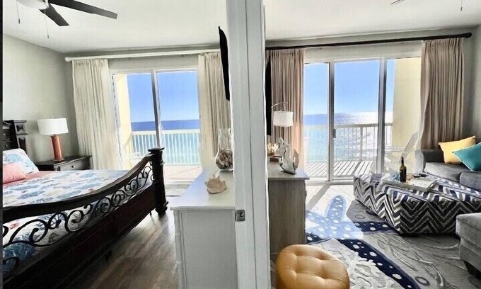 Miramar Beach Condo | BEACHFRONT! OCEAN VIEW from MASTER BR & LR, + free beach service.