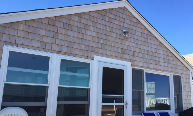 Green Harbor-Cedar Crest House | Beachfront property with panoramic ocean views-private Duxbury Beach