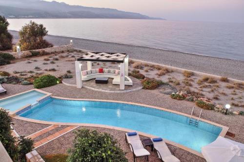 Rapaniana Villa | Beachfront villa Aqua Marine with private pool,ping-pong & BBQ