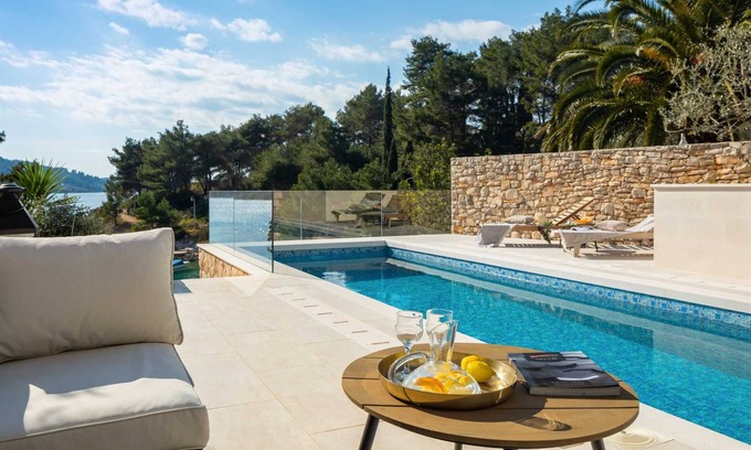 Vela Luka Villa | Beachfront Villa Grain of Salt with Pool