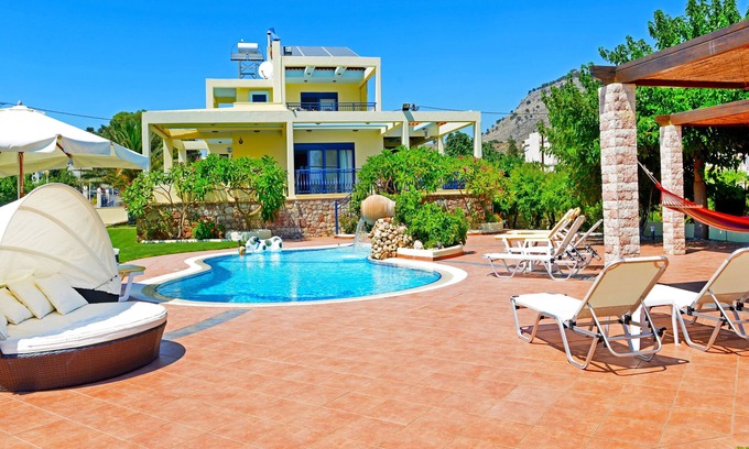 Lardos Villa | Beachfront Villa with Private Pool in Pefkos, Lindos, Rhodes. "Villa-Angelina".
