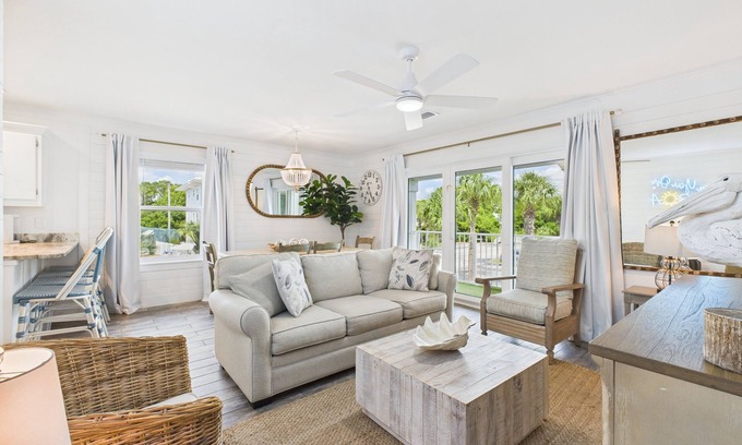 Seagrove Beach Condo | Beachside Retreat 423–Steps to the Beach–Sleeps 7