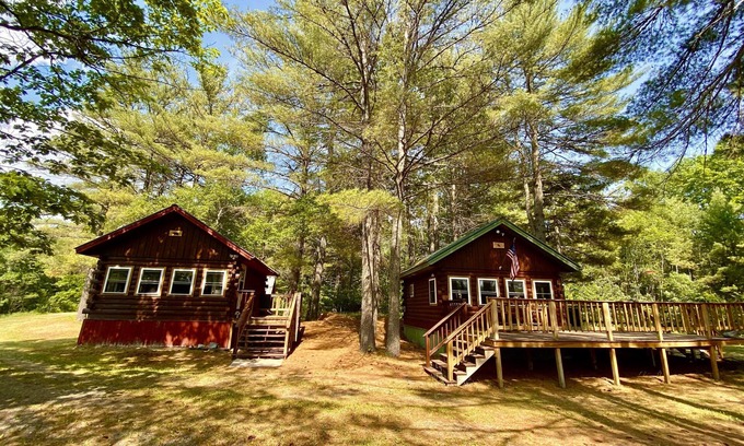 Penobscot County Cabin | Bear's Den 1 Bed/1 Bath Charming Rustic Log Cabin