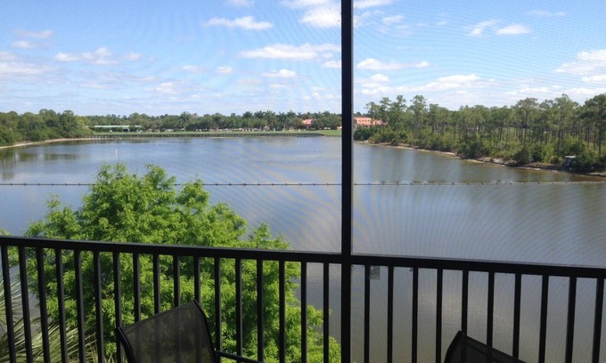 Estero Condo | Beautiful 3rd Floor condo overlooking water in Golf/Tennis community