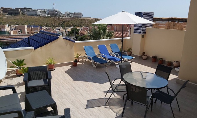 Los Arenales del Sol Apartment | Beautiful Apartment, Roof Solarium, Pool View, Full Aircon, WiFi, Sat/TV