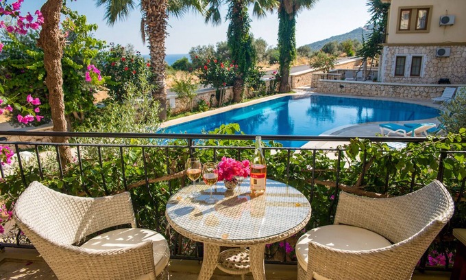 Kalkan Apartment | Beautiful apartment for 2 people, 1st floor, balcony, sea view, central location