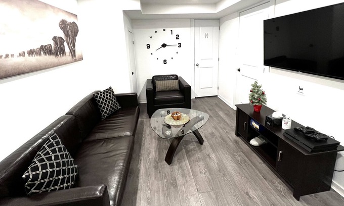 Alcona Apartment | Beautiful basement apartment with fireplace