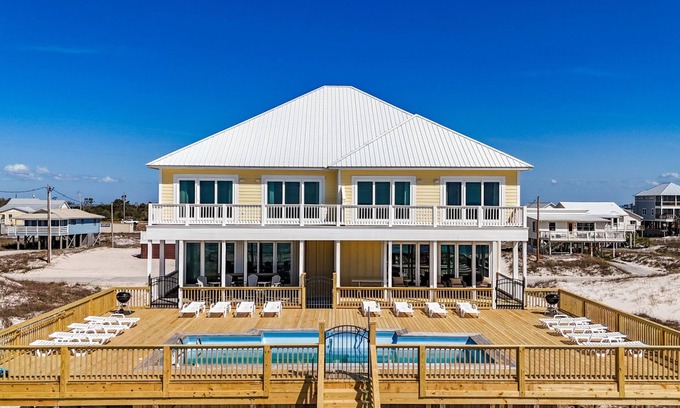 Fort Morgan House | Beautiful Beach Front Duplex With Pool