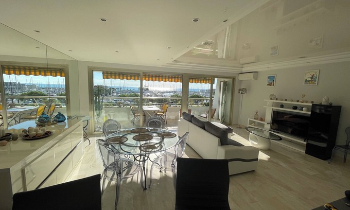 Villeneuve Loubet Beach Apartment | Beautiful, bright apartment. Marina Baie des Anges, superb view. 3-star rating