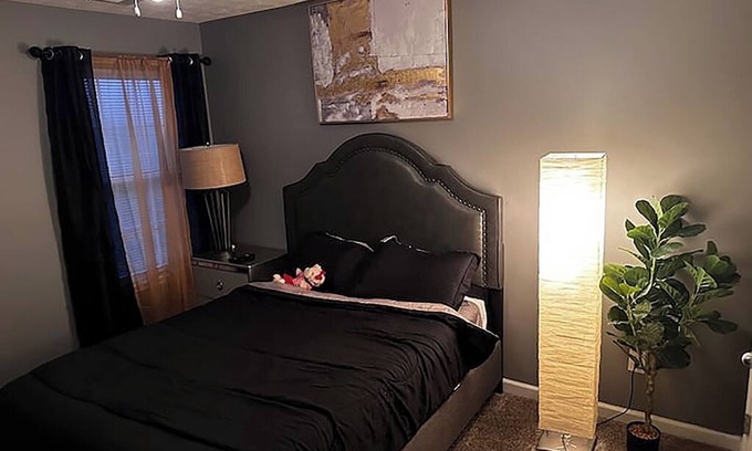 Ellenwood House | Beautiful Cozy Gray Bedroom