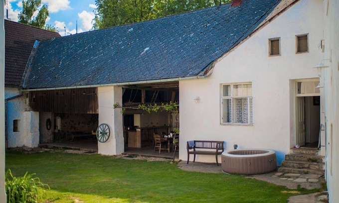 Kojetice House | Beautiful private villa for 22 guests with WIFI, hot tub, patio, pets allowed and parking