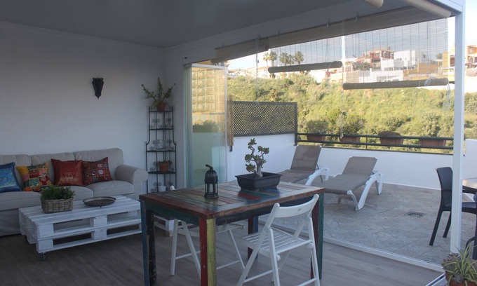 La Cala del Moral Apartment | Beautiful penthouse on the coast, with large terrace, sea views and Wifi