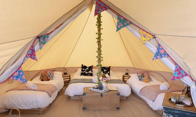 Hundall Cottage | Beautiful Family or Friends Bell Tent in the Quiet Countryside. Dog Friendly.