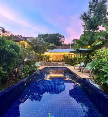Choeng Mon Villa | Beautiful garden 3 bedroom villa close to beach