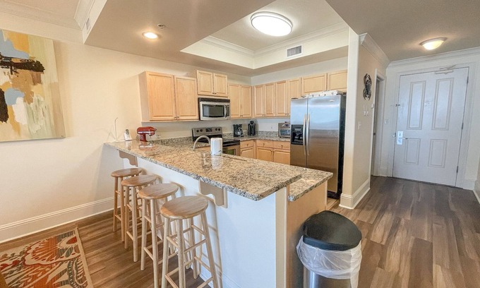 Dauphin Island Condo | Beautiful Gulf Front Condo with well-stocked kitchen and well-appointed balcony.