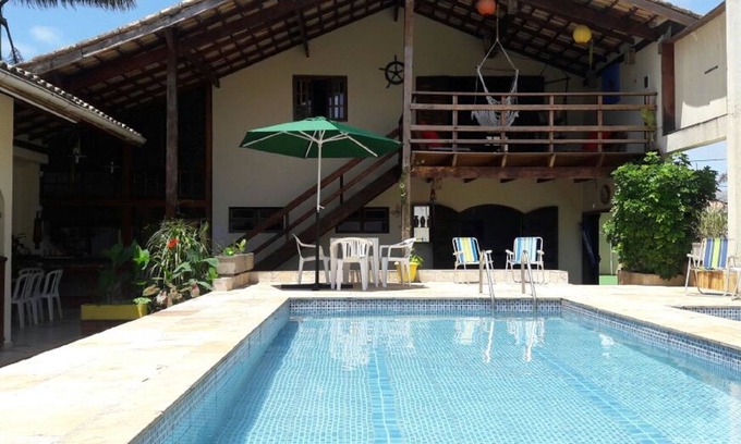 Santa Terezinha House | Beautiful house (60m from the beach, up to 16 people, 5 bedrooms, 2 with air conditioning)