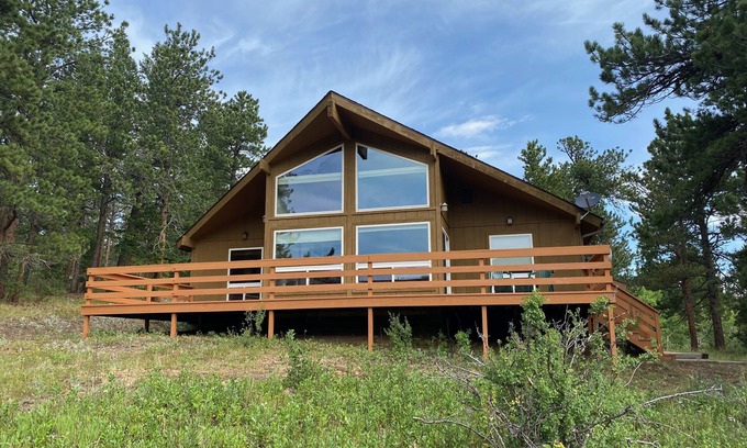 Allenspark House | Beautiful house on 10 acres with large deck overlooking private meadow.